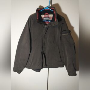 Woolrich Chocolate (WPL 6635) Fleece-Lined Coat - Size L